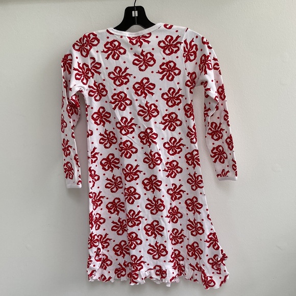 Orient Expressed winter dress / nightgown - white with red bows - size 8 girls - Picture 4 of 5